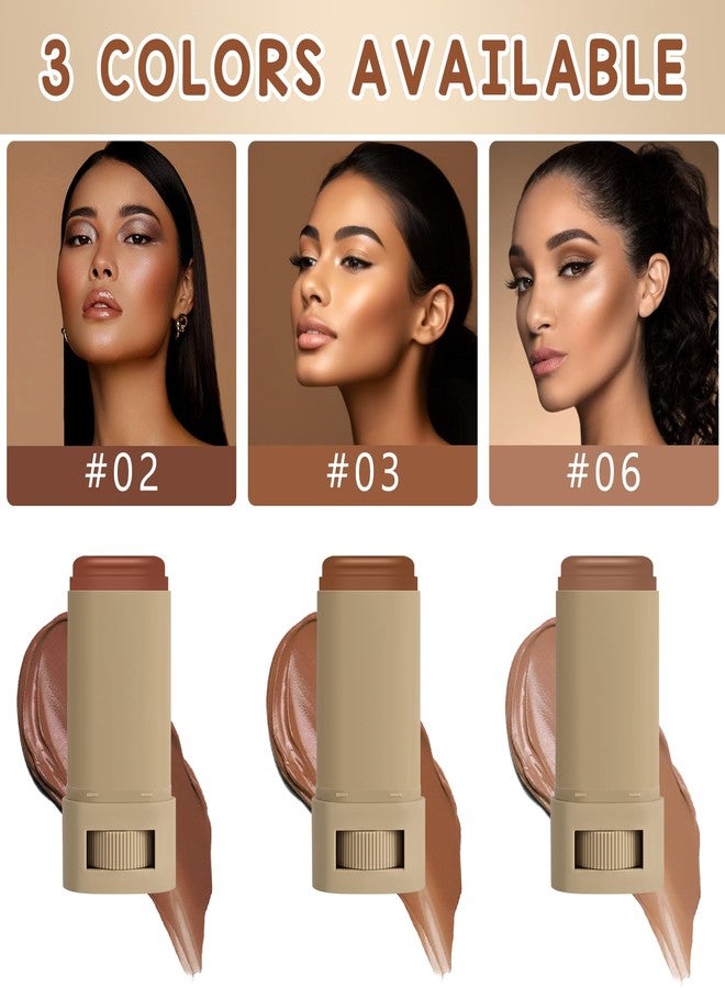 Grenben Foundation Stick Beauty Balm Serum Boosted Skin Tint, Solid Tinted Moisturizing Serum Contour Stick Foundation Face for Women, for Face Natural Makeup (03, 18g) - Image 2